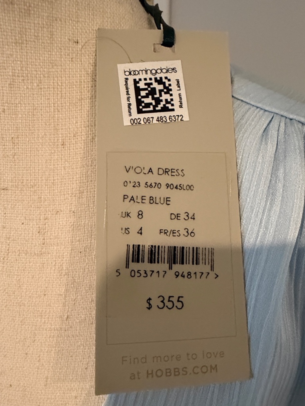 Elegant Light Blue V-Neck Midi Dress - Picture 3 of 4